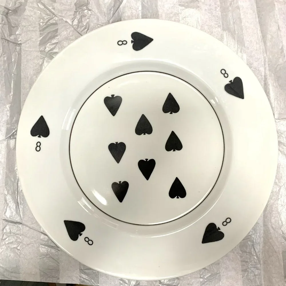 Swid Powell Donald Sultan Game Set Cards Dinner Plate Platter 12
